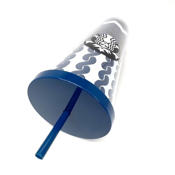 Starbucks Venti Cold Cup Cable Knit and Chevron Prints White Blue Black New NWT - Picture 3 of 7